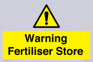 Warning Fertiliser Store